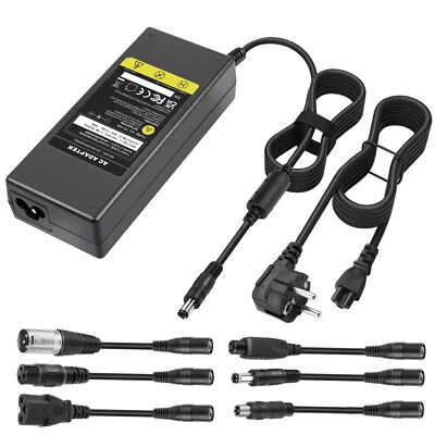 MARKENLOS 6-in-1 42V 2A Netzteil Ladegerät für 36V Li-Ion Akku Elektroroller EBike Adapter