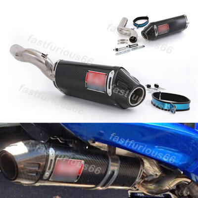 51MM For Kawasaki ZX6R ZX636 2004-2008 Exhaust Tip Mid Link Pipe Bottoms Muffler