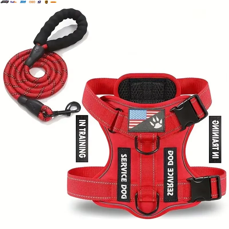 Dog Harness and Leash Set, Escape Proof No Pull Dog Vest Harness with Reflective