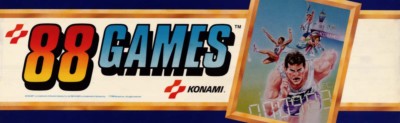 88 Games Konami Arcade Marquee 26'' x 8''