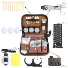 Golf Gifts Accessories Set Golf Balls Rangefinder Golf Tees Brush Scorer Clamp