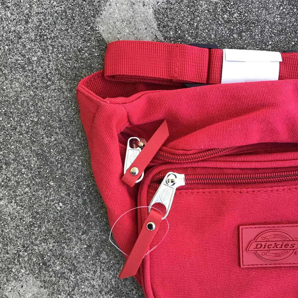 Riñonera Dickies Doble Cremallera Cadera Bolso Rojo Foto 2 de 4