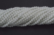 2 Strands Natural White Alabaster Gemstone Round Beads 2mm 4mm 8mm 10mm 15.5"