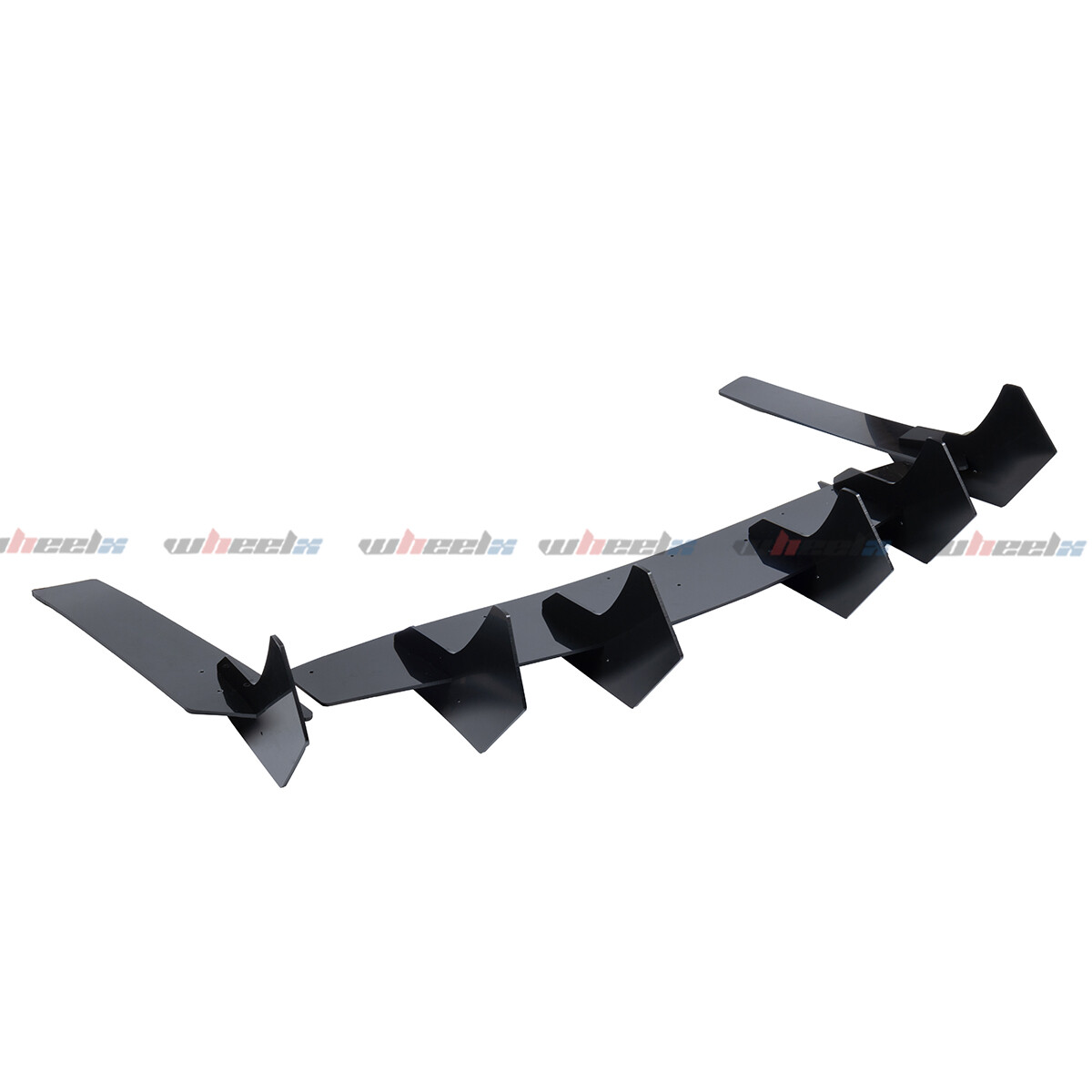 V2 Style Glossy Black Rear Diffuser & Side Splitter For Ford Mustang 2015-2023