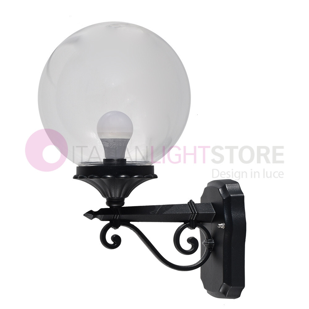 Lampada Sfera Esterno 25cm Panama Antracite | Design Trasparente