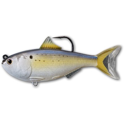 RARE Live Target (MHS90MS605) Menhaden Pogy Bunker Shad Swimbait - Natural