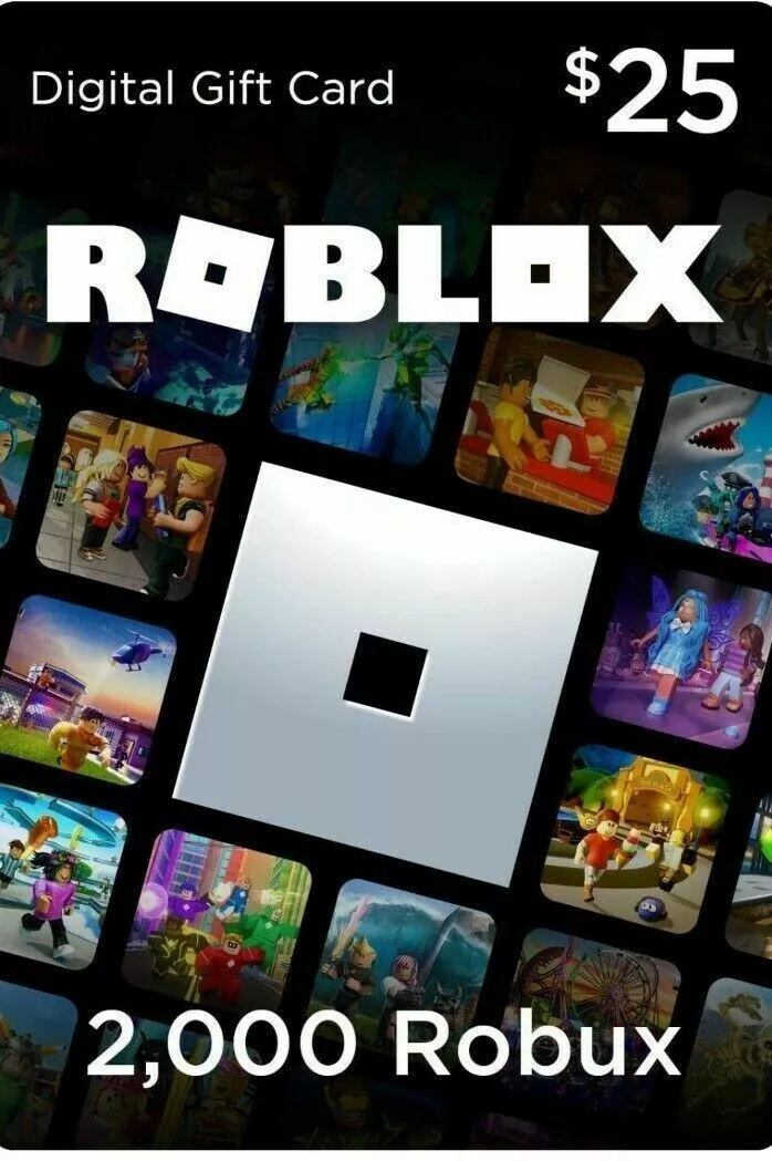 $25 Roblox physical Gift card (free roblox virtual item) USPS