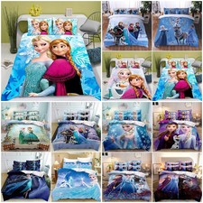 Set lenzuola copripiumino trapuntato Frozen bambina singolo matrimoniale UK