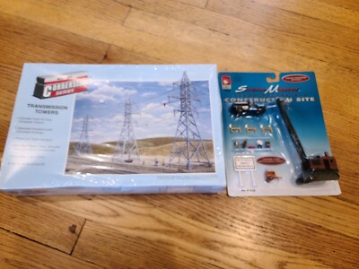 Walthers 933-3121 Transmission Towers HO Scale Structure Kit + Life Like 1322 HO
