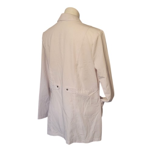 DICKIES Women's Medium White Button Up SCRUB JACKET / LAB COAT Nurse Doctor - Picture 9 of 10