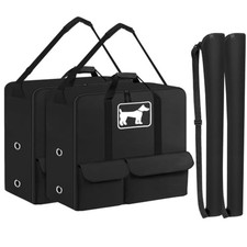 SIRUITON 2PcsThick 600D Dog Playpen Storage Bag,Fits 24"H 8 Panels 9 Stakes