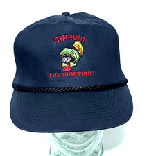 VTG 1992 Looney Tunes Marvin The Martian Warner Bros. Snapback Hat Cap RePlay