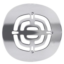 4 Inch Brass Shower Drain Strainer Grid Snap In Style Polished Chrome