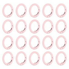 1 in Spring O Ring, 50pcs O Ring Clip Keyring Purse Buckle Metal, Pink Tone