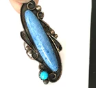 BIG Vintage Ring MARKED YY 925 STERLING SILVER Size 7 Navajo Band Turquoise Blue