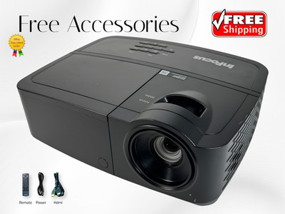 InFocus IN2128HDx DLP Projector 4000 Lumens Full HD 3D HDMI 10W Speaker w/Bundle