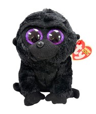 Ty Beanie Boos - George the Gorilla, Glitter Eyes, MWMT Stuffed Animal Toy