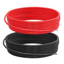 14 AWG Gauge Silicone Wire Electrical Cable 20ft red 20ft Black