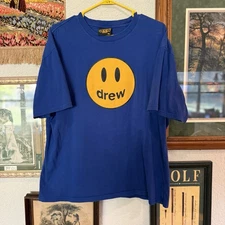 NWOT RARE Drew House Mascot Logo Blue T-shirt Men’s Size XL Made in USA