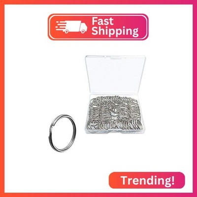 100 Pcs Split Ring, Small Key Rings Bulk Split Keychain Rings DIY Craft Metal Ke
