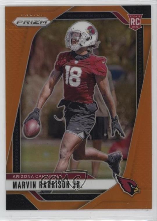 2024 Panini Prizm Rookies Orange 186/249 Marvin Harrison Jr #375 Rookie RC 3s8