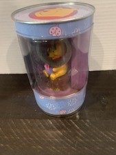 Vintage Disney Winnie the Pooh Figurine & Wristwatch Gift Set Tin Box