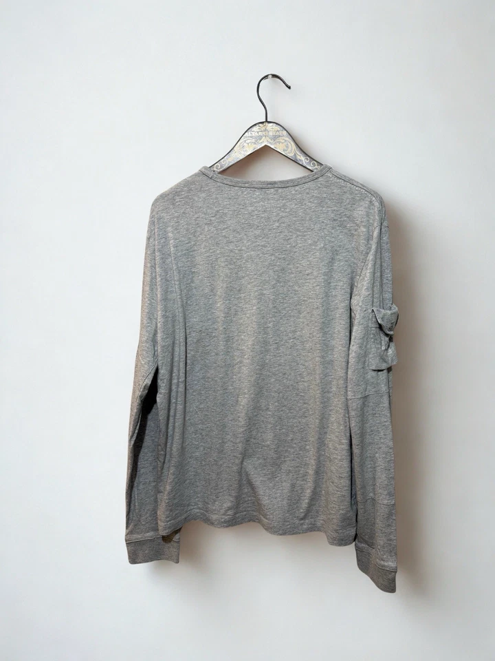 Diesel 1978 серый пуловер рубашка, длинным рукавом, v-образным вырезом, размер большой - Изображение 2 из 4
