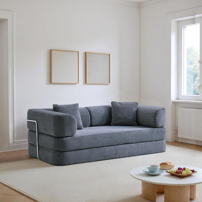 75'' Modern Convertible Sofa Bed with Enhanced Stability & Comfortable Pillow