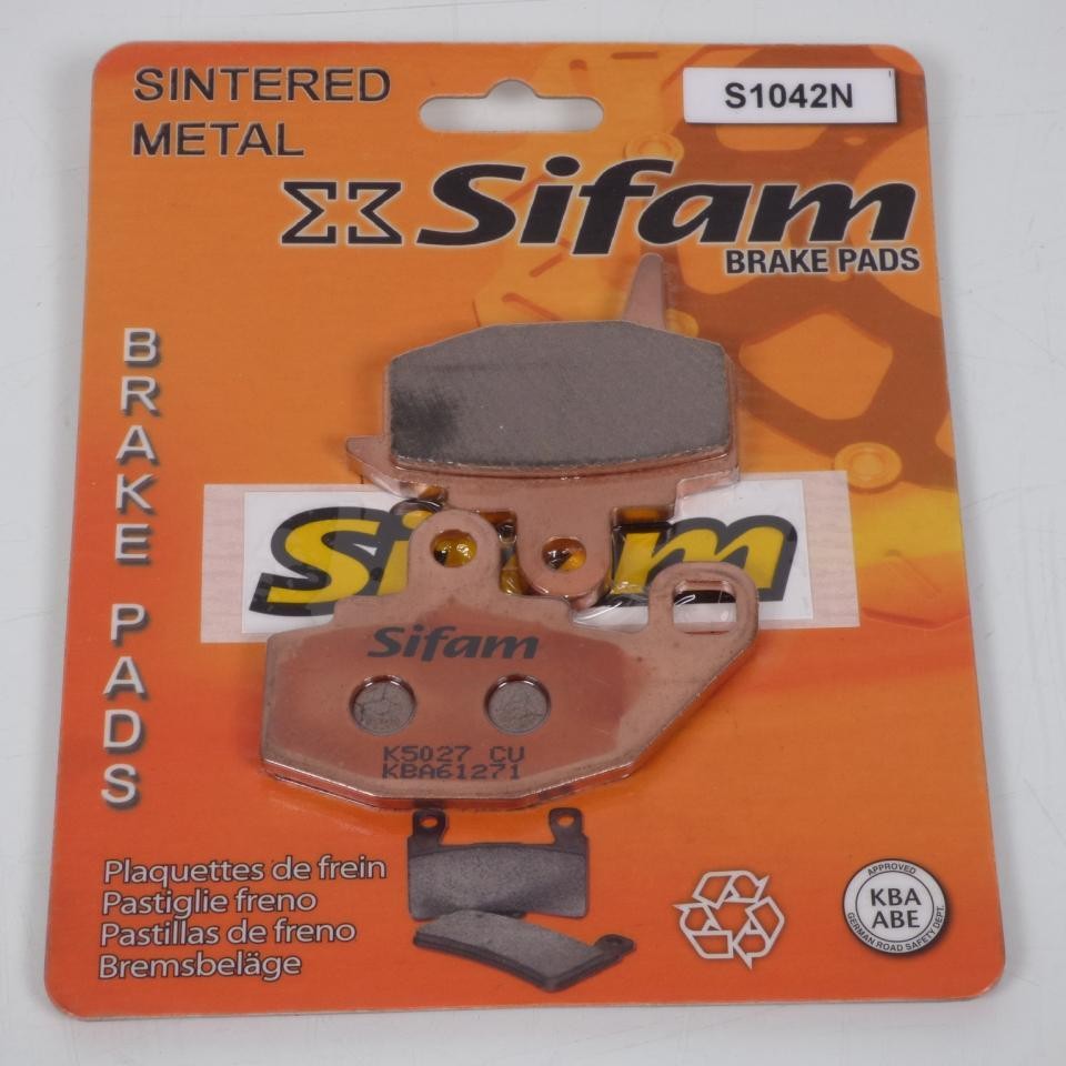 Plaquette de frein Sifam pour Kawasaki 650 KLR A, la qualité de friction certifiée