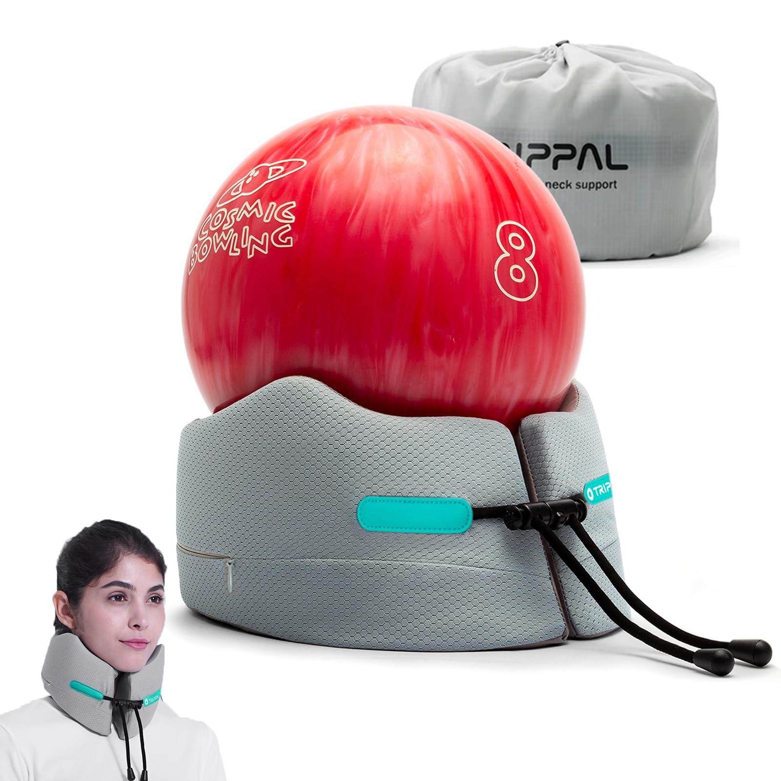 Travel Pillow for Airplane Neck Chin Support Memory Foam Machine Washable Adu...