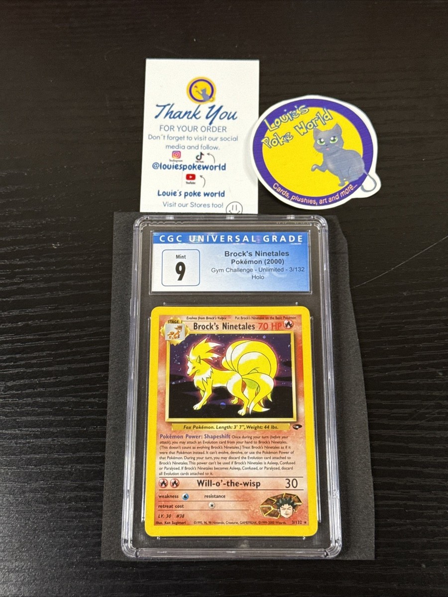 Brock's Ninetales 3/132 Gym Challenge Holo for sale online | eBay