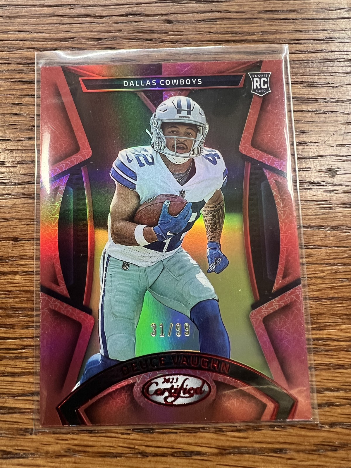 2023 Panini Certified #179 Deuce Vaughn Mirror Red #/99