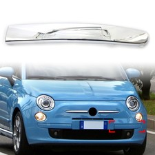 CHROME FRONT BUMPER GRILLE HEADLIGHT FILLER TRIM PANELS for FIAT 500 2007-2015