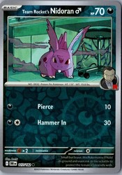 Team Rocket's Nidoran M 117/182 Reverse Holo Destined Rivals