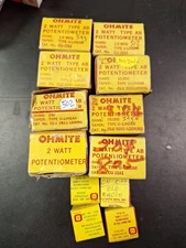 12pc Potentiometers Assortment Ohmite