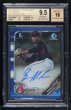 2019 Bowman Draft Chrome Pick Blue Refractor Brennan Malone BGS 9.5 Auto zi1