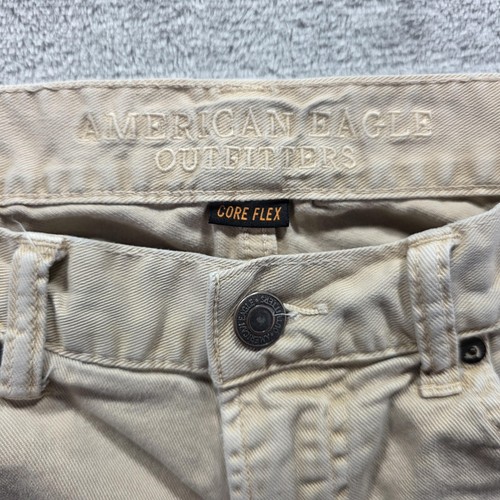 American Eagle Jeans Mens 32x32 Beige Sand Straight Core Flex Casual Pants - Picture 5 of 11