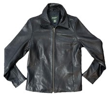 Quality Eddie Bauer Women's Crazy Soft Black Lamb Leather Jacket Size Small