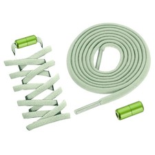 2Pcs Elastic Shoe Laces Buckle Lock No Tie Shoelace Turnbuckle Light Green