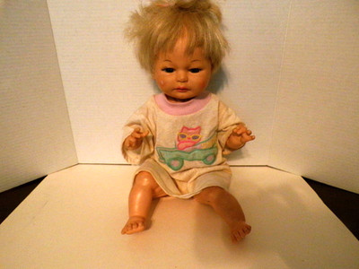 VTG. 1967 HORSMAN SOFT SKIN GIRL BABY DOLL W/ CLOTH BODY
