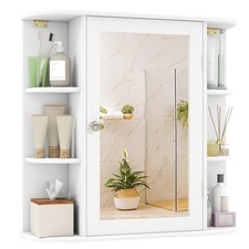 Bathroom Medicine Cabinet with Mirror, Modern Wall Mounted Space-Saving Stora...