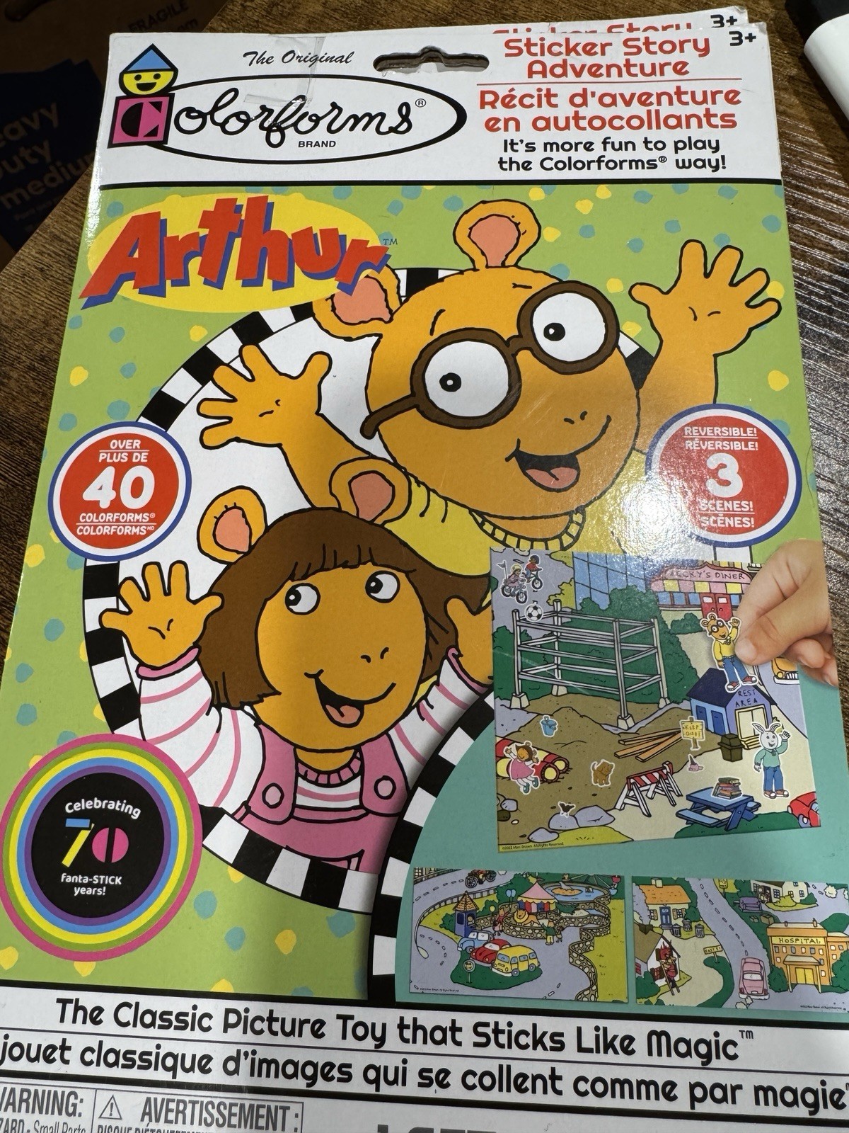 Arthur Sticker PBS Kids Arthur Colorforms Sticker Story reusable activity toy play ...