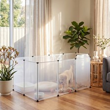 Pawz Pet Playpen 12 Panels Portable Plastic Small Animal Rabbit Guinea Pig Pen