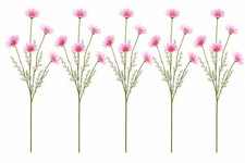Blush Pink Faux Daisy Stems Set of 5, 20 Inch Artificial Wildflowers, Cottagecor