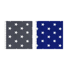Crafts Fabrics 100 Cotton White Stars Fabric in Blue Craft Fabric Material