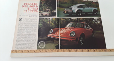 PORSCHE 911S vs. PORSCHE 912E vs. PORSCHE TURBO CARRERA  ORIGINAL 1976 ARTICLE