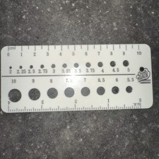 Plastic Knitting Needle Ruler Inches Centimeters Craft Bunch 10mm Ruler