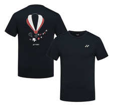 YONEX 26S/S Unisex Badminton T-Shirts Sportswear Casual Top Tee Black 261TS068U