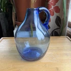 Blenko Art Glass Seeded Glass Sky Blue Moonshine Jug #417