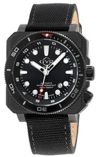 GV2 by Gevril Men's 4546 XO Submarine Swiss Automatic SW200 Black Canvas Watch